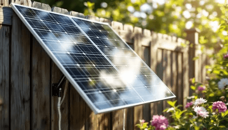 Clôture solaire verticale installée dans un environnement de montagne