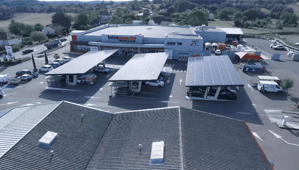 Parking MECOPark équipé d’ombrières photovoltaïques