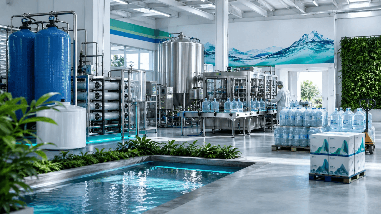 Atelier de traitement et d’embouteillage de l’eau